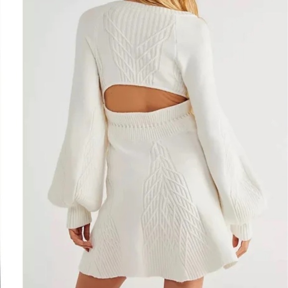 NWT Cream Sweater Dress - Picture 3 of 6